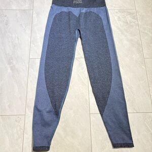 Victoria's Secret “PINK” Women’s Blue Heart Seamless Leggings Size M